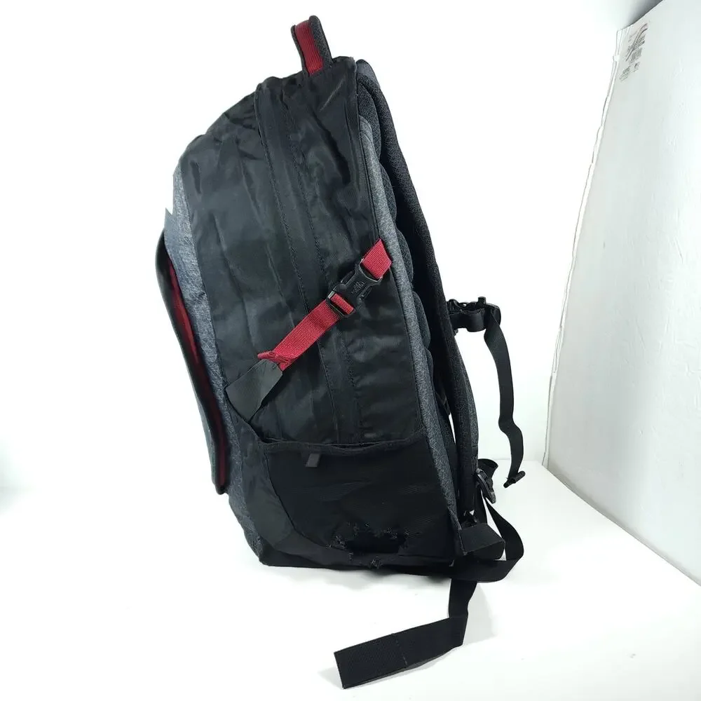 The North Face Hot Shot Dark Gray Padded School Laptop Hiking Outdoor Backpack